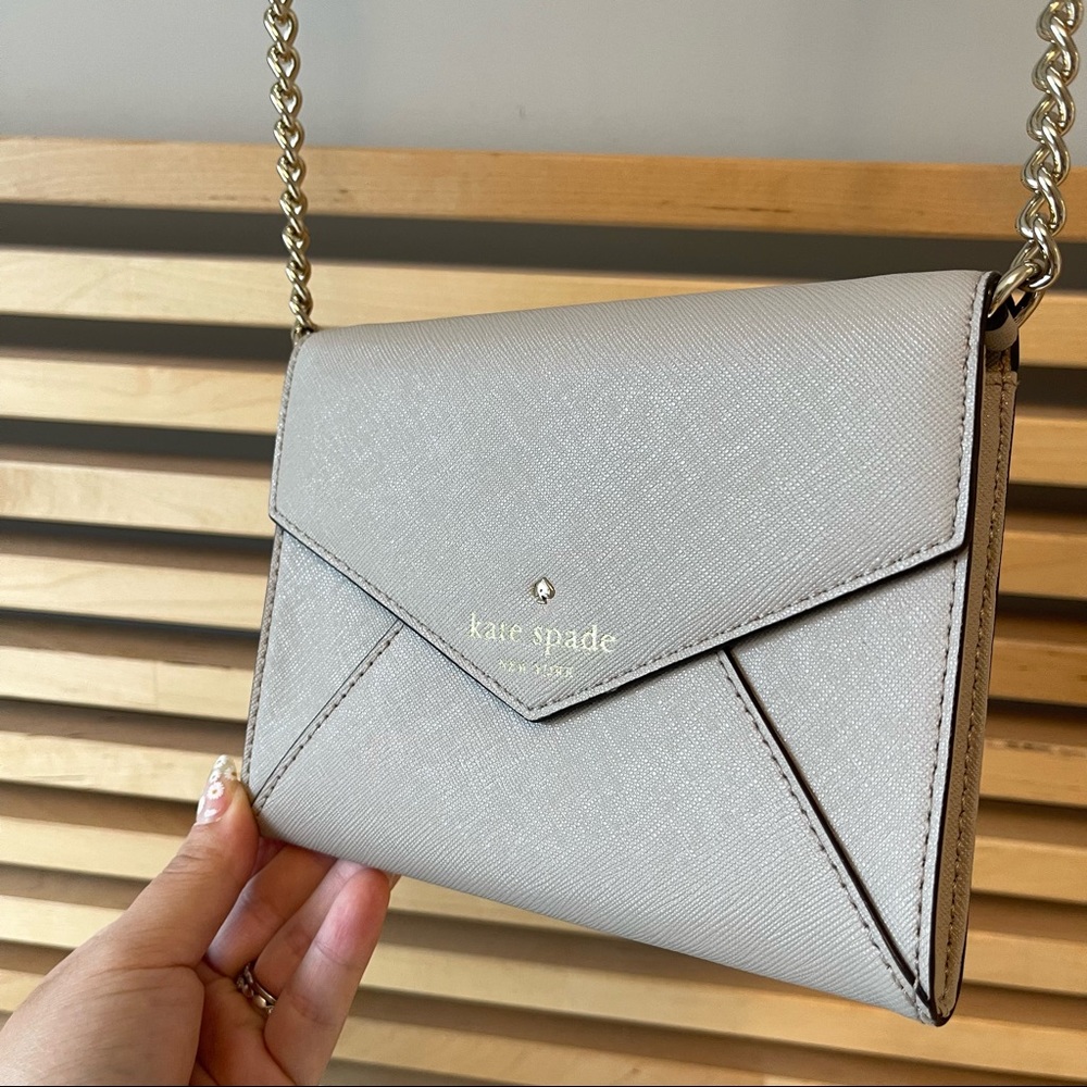 Kate Spade Small Crossbody Wallet Purse Taupe